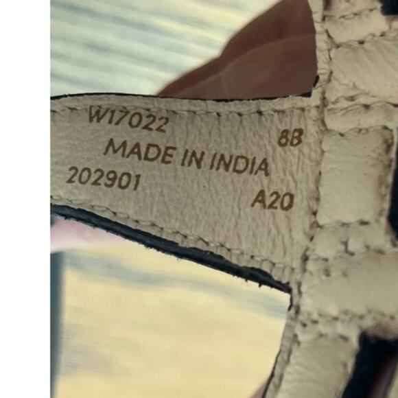 Cole Haan Sandals Size 8 Black Flat Leather Thong Slip On Flip Flop Comfort - Picture 8 of 9